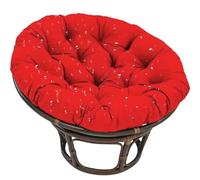 （Seat cushion only） Outdoor Chair Cushion Thick Round Hanging Seat Pad Waterproof Garden Chair Pillow Rattan Balcony Cushion for Indoor/Outdoor Bright Red 70×70 cm