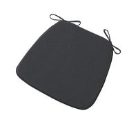 （Seat cushion only） Set of 2 Black Dining Chair Cushions 42 x 40 cm Non-Slip Removable & Washable Covers Perfect for Kitchen Garden and Dining Room Chairs