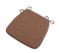 （Seat cushion only） Set of 2 Brown Chair Cushions 42x40cm Non-Slip with Removable Washable Cover Ideal for Kitchen or Garden Chairs Comfortable Seat Pads.