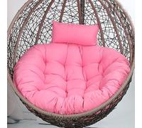 (seat cushion only) Waterproof Hanging Chair Cushion - Washable Seat Cushion for Swing & Rocking Chairs - 100cm Pink Basket Cushion for Patio & Garden Comfort