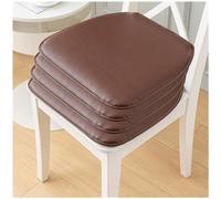 （Seat cushion only） Waterproof Soft Faux Leather Dining Chair Cushions - Non-Slip Secure Ties for Dining Room Comfort and Style