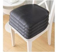 （Seat cushion only） Waterproof Soft Faux Leather Dining Chair Cushions Non-Slip with Straps Perfect for Dining Room Comfortable Seat Pads for Home Decor