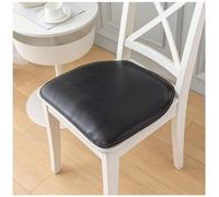 （Seat cushion only） Waterproof Soft Synthetic Leather Dining Chair Cushion Non-Slip with Ties Perfect for Dining Room Comfortable Seat Pad for Home Decor
