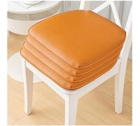 （Seat cushion only） Waterproof Soft Synthetic Leather Dining Chair Cushion with Non-Slip Design and Ties - Perfect for Dining Room Seating Comfort and Style