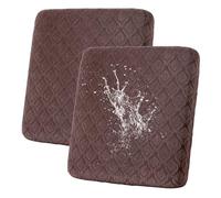 Seat Cushion Sofa Cover: 2 Seater Waterproof Jacquard Couch Cushion Slipcovers High Elastic Outdoor Cushion Couch Slipcover Washable Furniture Protector for Pets (Coffee Brown)