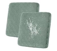 Seat Cushion Sofa Cover: 2 Seater Waterproof Printed Couch Cushion Slipcovers Spandex Fabric Outdoor Seat Cushion Slipcover Pet Friendly Furniture Protector for Couch (Bean Green)