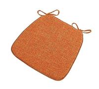 seat Cushions， 1pcs Chair Pads with Ties 18x17, Memory Foam Kitchen Cushions with 18 Inch,Seat Covers Washable and Removable with Zipper(Orange)