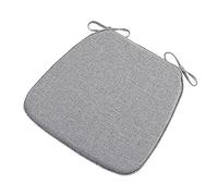 seat Cushions， 1pcs Chair Pads with Ties 18x17, Memory Foam Kitchen Cushions with 18 Inch,Seat Covers Washable and Removable with Zipper(Ight Grey)