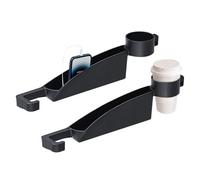 Seat Gap Organizer - Console Side Organizer, Cup Holder Insert | Automotive Interior Supplies, Seat Gap Storage Box, Road Trip essentialls, Commute Organization In Sedan Truck RV Interior