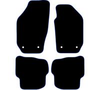 Seat Ibiza 2006 to 2008 4 Piece Set Car Mats UK-Made Tailored Fit Carpet Floor Mats Full Coverage Compatible Accessory Blue Trim