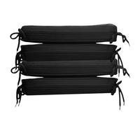 Seat Pads for Dining Chairs, 40x40 cm Adjustable Kitchen, Office and Garden Chair with Ties Water Resistant Non Slip Comfortable Cushions (Black, Set of 6)
