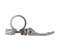 Seat Post Clamp 25.4/28.6/31.8/34.9mm Bicycle Seatposts Clamps Mountain Bike Posts Clips Quick Release Aluminum Alloy Tube (Color : 25.4mm Silver)