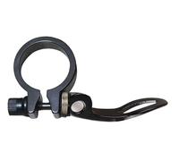 Seat Post Clamp 25.4/28.6/31.8/34.9mm Bicycle Seatposts Clamps Mountain Bike Posts Clips Quick Release Aluminum Alloy Tube (Color : 34.9mm Black)