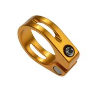 Seat Post Clamp Bicycle Seatpost Clamps 31.8mm / 34.9mm Aluminum Alloy Clip for Mountain Road Bike Cycling Accessories (Color : Gold-35)