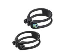 Seat Post Clamp Ultralight Full Carbon +Titanium Screws Bike Seatposts Clamps MTB Road Bicycle Clip 31.8/34.9mm (Color : 34.9 Color Screw)