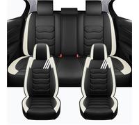 Seat Protector Luxury Full Set Car Seat Covers For Fiat For Bravo Auto Accessories Car Seat Covers Car Seat Cushion Front Seat Covers(Black white)