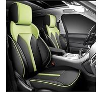 Seat Protector Luxury PU Fashion Durable Car Seat Covers For Dodge For Challenger For Journey For Nitro For RAM 1500 For Caliber Car Seat Cover Set(5PCs-Black Green)