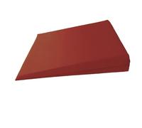 Seat Wedge Pillow (VB120) incl. Cover (100% Cotton) with Zipper approx. 40 cm x 38 cm x 7/1 cm, Garnet Red