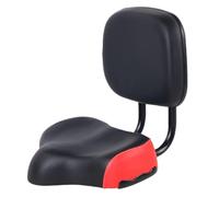 Seat with Backrest - Rear Rest Bike Seat | Wide Ergonomic Saddle, PU Leather Cycling Accessories Am, Keeping the Seat Stable on the Bike and Ensuring Easy
