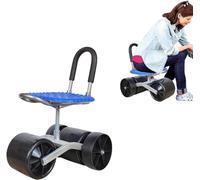 Seat with Rolling Wheels, 360 Swivel Heavy Duty Garden Stool, Adjustable Height Heavy Duty Garden Kneeler Stool,Gardening Stool for Planting, Gardening Workseats for Outdoor, Patio and Yard