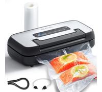 SEATAO VH5156 Commercial Vacuum Sealer Machine, 80kPa Automatic Air Sealing System vacuum sealers,with vacuum sealer bags Built-in Roll Storage & Cutter,Handle Locked Design,Black and Silver