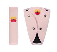 Seatbelt Covers for Kids, Soft & Breathable Strap Pads for Neck and Shoulder Protection, Child Seat Belt Cover for Car, Booster Seat & Stroller, Cute & Comfortable for Boys and Girls (Pink, B)