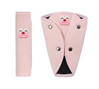 Seatbelt Covers for Kids, Soft & Breathable Strap Pads for Neck and Shoulder Protection, Child Seat Belt Cover for Car, Booster Seat & Stroller, Cute & Comfortable for Boys and Girls (Pink, A)