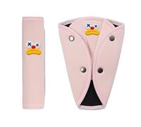 Seatbelt Covers for Kids, Soft & Breathable Strap Pads for Neck and Shoulder Protection, Child Seat Belt Cover for Car, Booster Seat & Stroller, Cute & Comfortable for Boys and Girls (Pink, C)