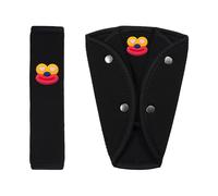 Seatbelt Covers for Kids, Soft & Breathable Strap Pads for Neck and Shoulder Protection, Child Seat Belt Cover for Car, Booster Seat & Stroller, Cute & Comfortable for Boys and Girls (Black, B)