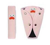 Seatbelt Covers for Kids, Soft & Breathable Strap Pads for Neck and Shoulder Protection, Child Seat Belt Cover for Car, Booster Seat & Stroller, Cute & Comfortable for Boys and Girls (Pink, D)