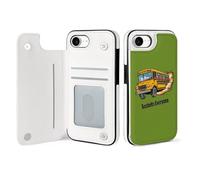 Seatbelts Everyone School Bus Wallet Phone Case Compatible with iPhone 16 E Flip Phone Case with Card Holder