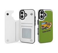 Seatbelts Everyone School Bus Wallet Phone Case Compatible with iPhone 16 Flip Phone Case with Card Holder