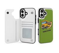 Seatbelts Everyone School Bus Wallet Phone Case Compatible with iPhone 16 Plus Flip Phone Case with Card Holder