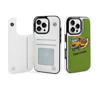 Seatbelts Everyone School Bus Wallet Phone Case Compatible with iPhone 16 Pro Flip Phone Case with Card Holder