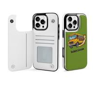 Seatbelts Everyone School Bus Wallet Phone Case Compatible with iPhone 16 Pro Max Flip Phone Case with Card Holder