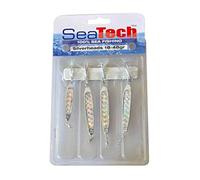 SeaTech Silverhead Wedge Jig Mackerel Pollack Bass Lures - Pack of 4