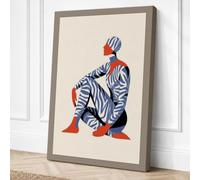 Seated in Simplicity Modern Canvas Wall Art Print 30x20 Inch (76 x 51 cm)