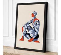 Seated in Simplicity Modern Canvas Wall Art Print 36x24 Inch (91 x 61 cm)