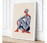 Seated in Simplicity Modern Canvas Wall Art Print 36x24 Inch (91 x 61 cm)