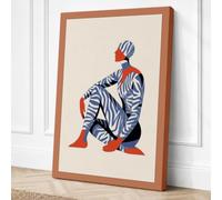 Seated in Simplicity Modern Canvas Wall Art Print 36x24 Inch (91 x 61 cm)