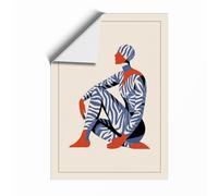 Seated in Simplicity Modern Unframed Wall Art Print A1 (84.1×59.4cm), Wall Decor for Living Room, Bedroom, Office & Home, Art Gift