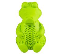 Seated rubber crocodile dog food dispenser Duvoplus