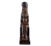 Seated statue of Sekhmet warrior Goddess of war black large stone unique altar statue replica ancient Egyptian Art made in Egypt.
