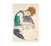 Seated Woman - Egon Schiele, Fine Art Print, Expressionist Wall Art, Famous Paintings, Modern Art Home Decor, Gift Idea, Archival Matte, 50x70cm (Print Only) - 50x70cm