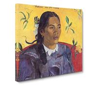 Seated Woman Vol.2 by Paul gauguin Canvas Print | Gallery Wrapped 30mm Frame Wall Art | 20x20 inches | Ready to Hang | Impressionist People Picture | Living Room Bedroom Lounge Office