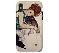 Seated Woman with Bent Knee by Egon Schiele (1917) Case for iPhone X/XS
