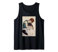 Seated Woman with Bent Knee by Egon Schiele (1917) Tank Top