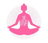 Seated Women with Phrase in Brazilian Portuguese Translation just Live Engraving Stickers 42x43.8cm Do not Damage The Wall Surface Pink