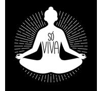 Seated Women with Phrase in Brazilian Portuguese Translation just Live Engraving Stickers 54.6x56.9cm Multi Color Selection White