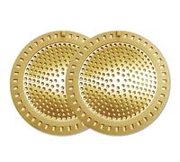 Seatery 2PCS Hair Catcher Shower Drain/Strainer/Cover/Filter/Trap, Bathtub Drain Cover Hair Catcher, Hair Stopper for Bathroom Sink/Floor Drain, Stainless Steel and Silicone Drain Strainer, Gold
